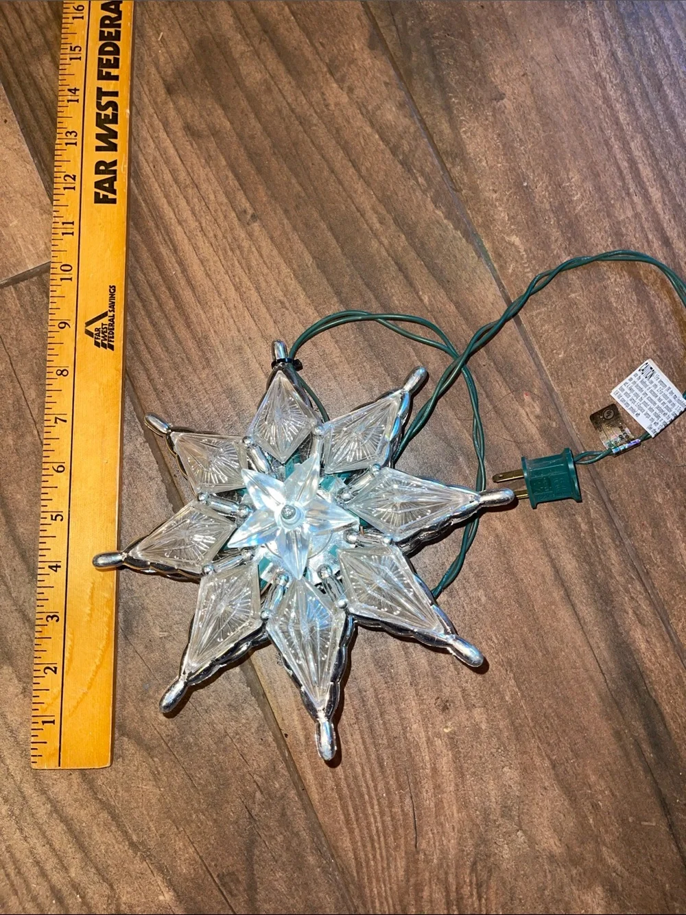 Holiday 7.5” Star Light Ornament - Clear/White